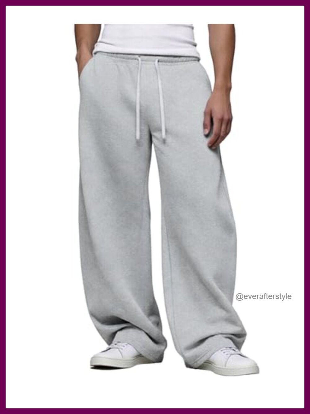 Mens Baggy Sweatpants Lightweight Wide Leg Casual Workout Pants